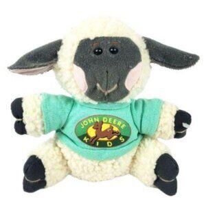 John Deere Kids Lamb 8 in Plush Sheep Deer Shirt Stuffed Animal Tractor Farm Toy